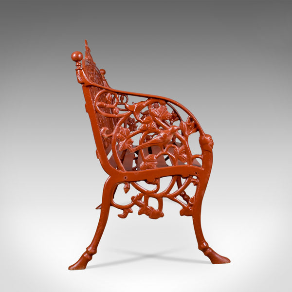 Heavy, Vintage Garden Bench, Cast Iron, In Coalbrookdale Manner, English, C20th - London Fine Antiques