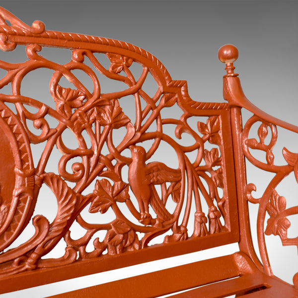Heavy, Vintage Garden Bench, Cast Iron, In Coalbrookdale Manner, English, C20th - London Fine Antiques
