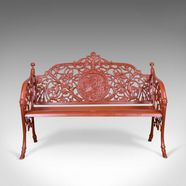 Heavy, Vintage Garden Bench, Cast Iron, In Coalbrookdale Manner, English, C20th - London Fine Antiques