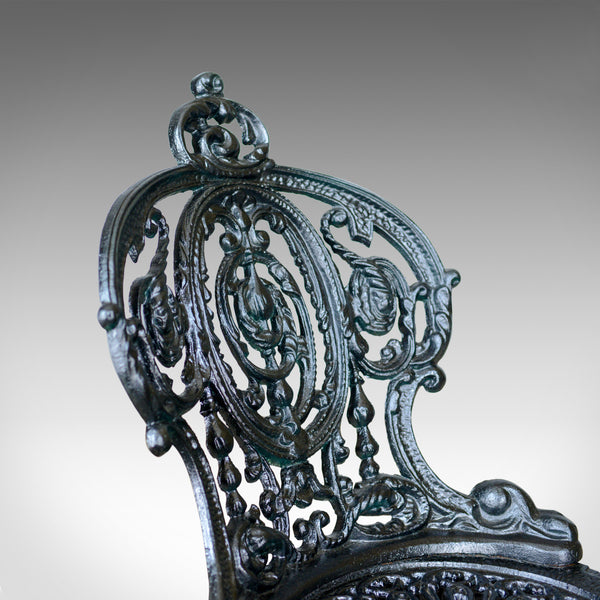 Heavy Vintage Garden Chair, Cast Iron, Traditional, English, Seat Mid C20th - London Fine Antiques