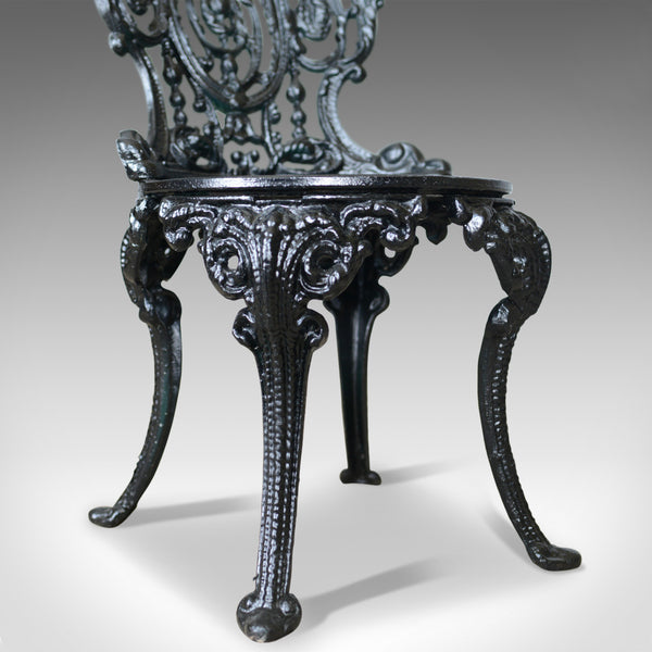 Heavy Vintage Garden Chair, Cast Iron, Traditional, English, Seat Mid C20th - London Fine Antiques