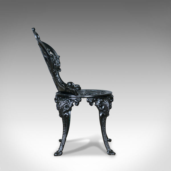 Heavy Vintage Garden Chair, Cast Iron, Traditional, English, Seat Mid C20th - London Fine Antiques