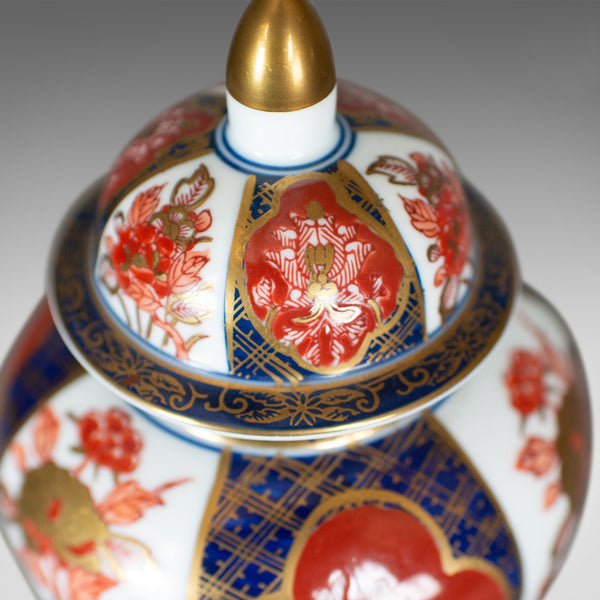 Imari Baluster Spice Jar, Porcelain Vase with Lid, Late 20th Century - London Fine Antiques
