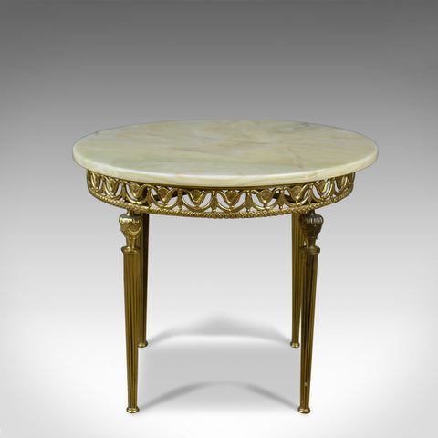 Italianate Lamp Table, Gilt Metal, Onyx, Classical Revival, Side, Late C20th - London Fine Antiques