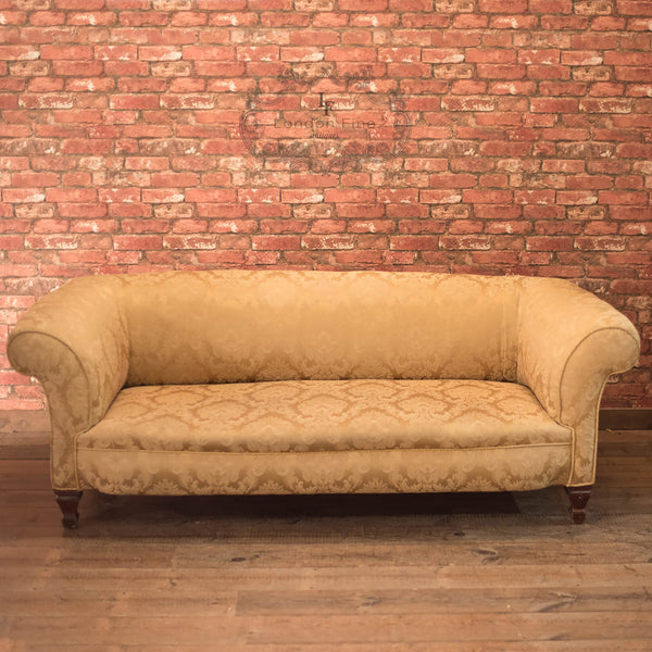 Victorian Sofa, Chesterfield in Golden Fabric c.1890 - London Fine Antiques