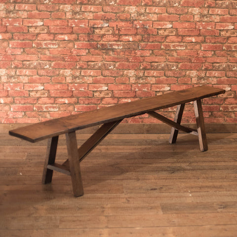 Late Victorian Country Kitchen Bench - London Fine Antiques