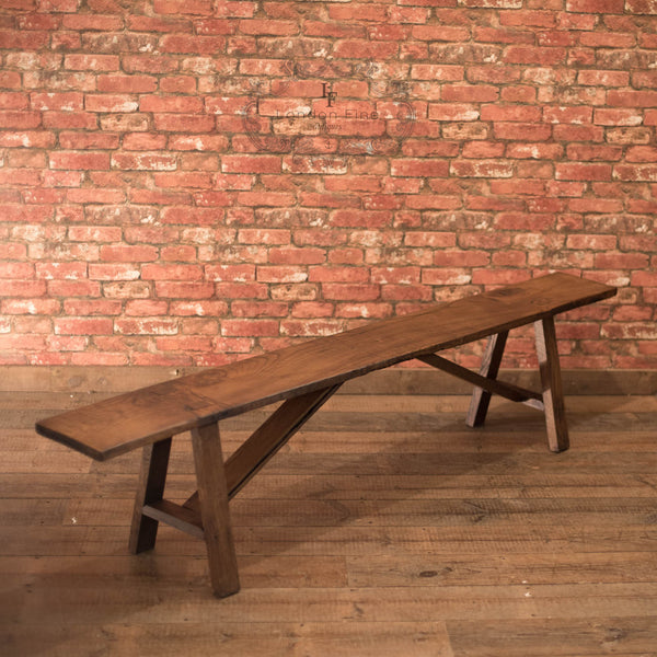 Late Victorian Country Kitchen Bench - London Fine Antiques