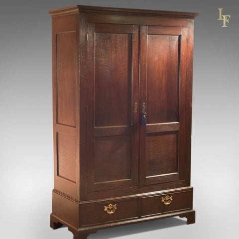 Georgian Antique Panelled Wardrobe, c.1800 - London Fine Antiques