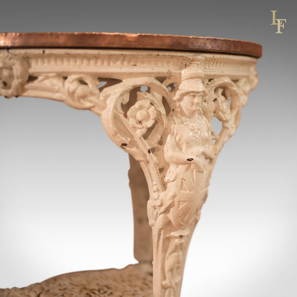 Victorian Cast Iron & Copper Tavern Garden Table - London Fine Antiques
