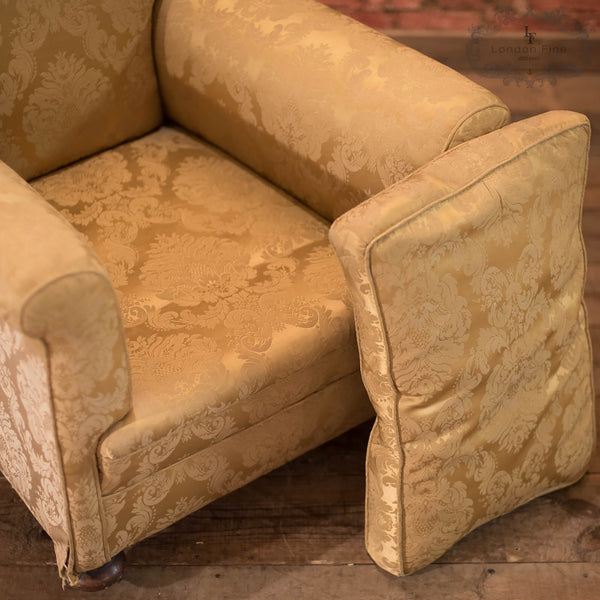 Edwardian Armchair & Footstool, c.1910 - London Fine Antiques