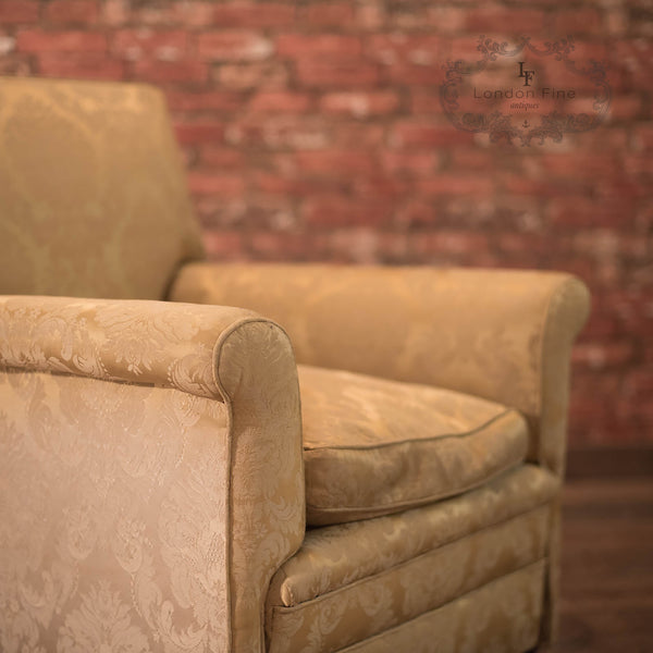 Edwardian Armchair & Footstool, c.1910 - London Fine Antiques
