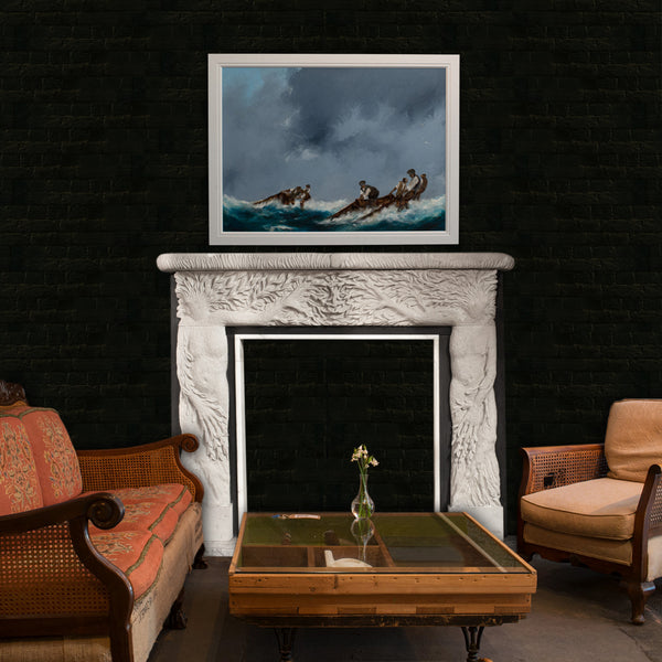 Framed Maritime Seascape, Oil Painting, Marine, Art, Original, Fishermen - London Fine Antiques