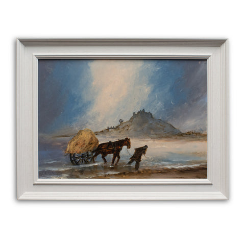 Framed Landscape, Oil Painting, Equine, St Michael's Mount, Art, Original - London Fine Antiques