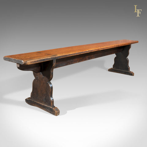 Long Victorian Kitchen Antique Bench - London Fine Antiques