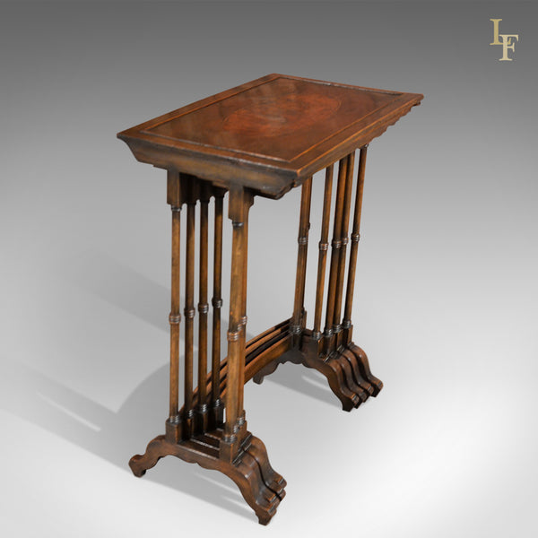 Antique Nest of Tables, Walnut, Late Victorian - London Fine Antiques