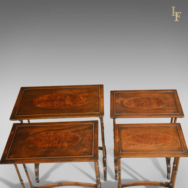 Antique Nest of Tables, Walnut, Late Victorian - London Fine Antiques