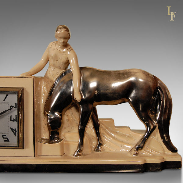 Art Deco Clock & Garnitures, Antique - London Fine Antiques