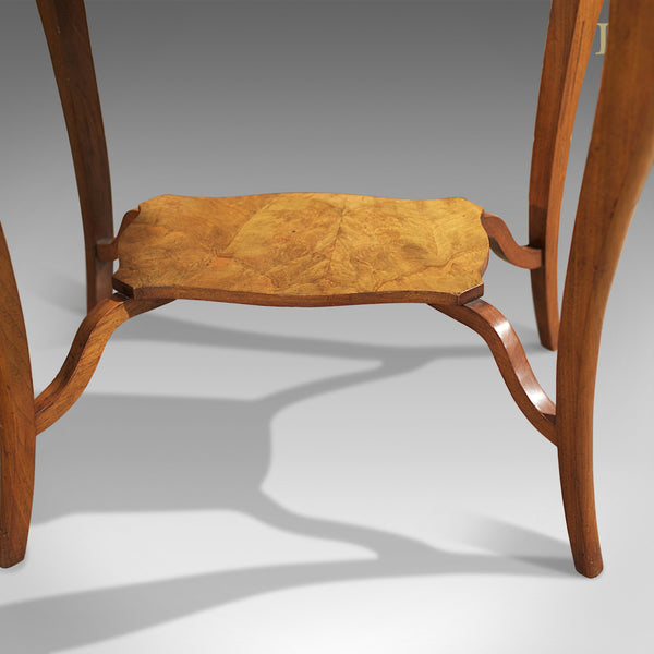 Antique Side Table, Victorian Burr Walnut - London Fine Antiques