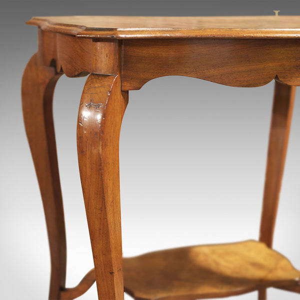 Antique Side Table, Victorian Burr Walnut - London Fine Antiques