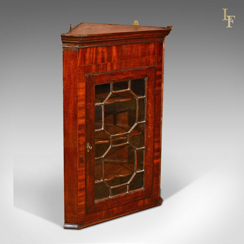 Georgian Glazed Antique Corner Cabinet, c.1800 - London Fine Antiques