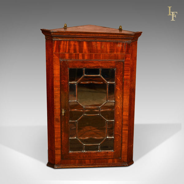 Georgian Glazed Antique Corner Cabinet, c.1800 - London Fine Antiques