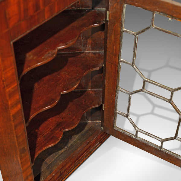Georgian Glazed Antique Corner Cabinet, c.1800 - London Fine Antiques