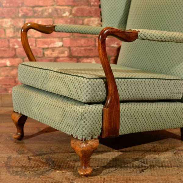Pair of Mid Century Wing Back Chairs - London Fine Antiques