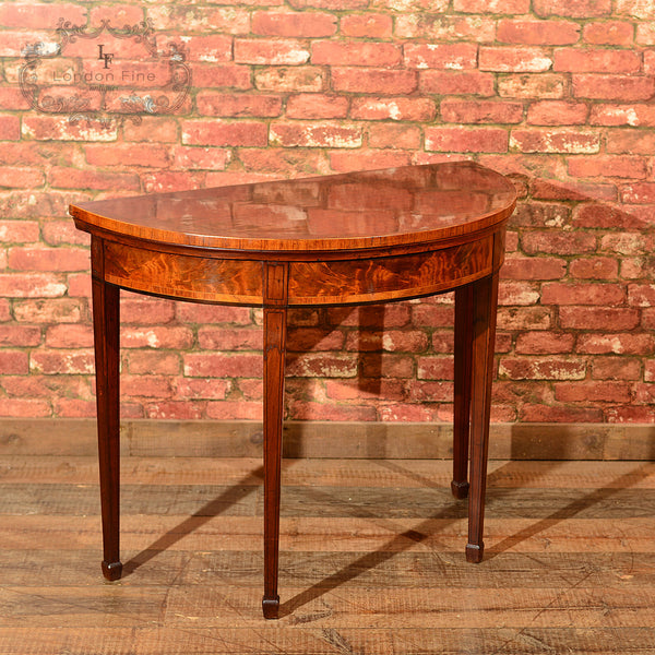 Georgian Demi-Lune Card Table, c.1760 - London Fine Antiques