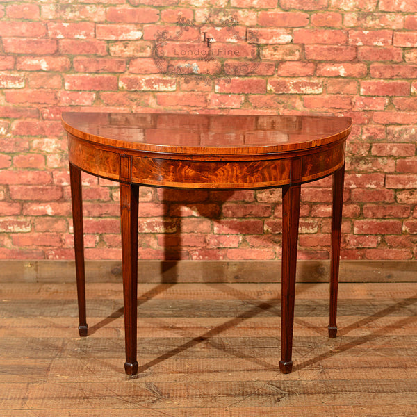 Georgian Demi-Lune Card Table, c.1760 - London Fine Antiques