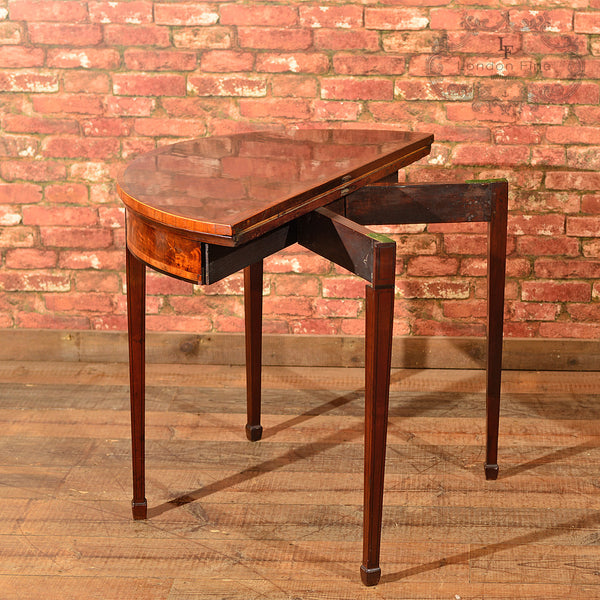 Georgian Demi-Lune Card Table, c.1760 - London Fine Antiques