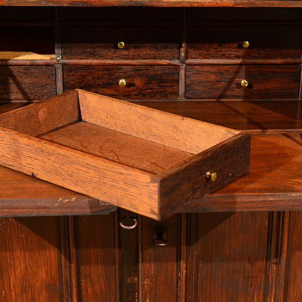 Antique Specimen Cabinet, French Oak Cupboard, Secretaire, Desk Circa 1850 - London Fine Antiques