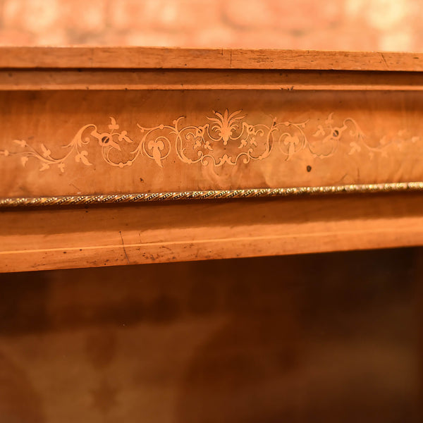 Antique Pier Cabinet, Victorian Burr Walnut c.1850 - London Fine Antiques