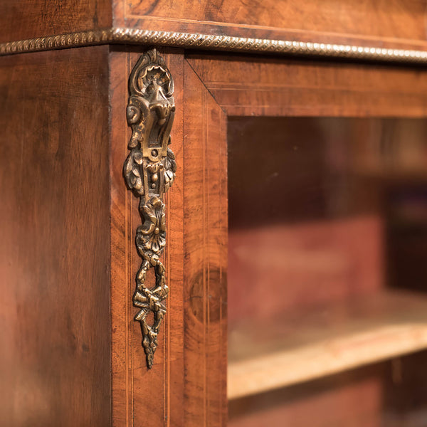 Antique Pier Cabinet, French Walnut c1880 - London Fine Antiques