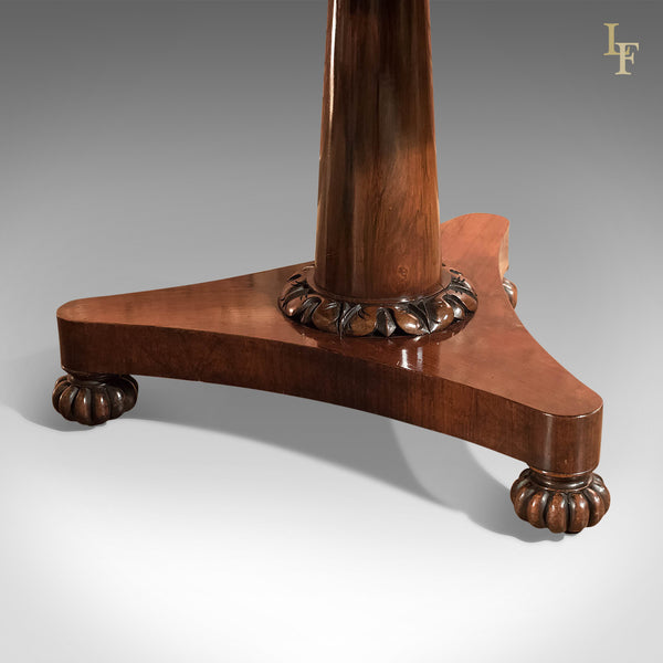 Antique Breakfast Table, William IV Rosewood Tilt Top - London Fine Antiques