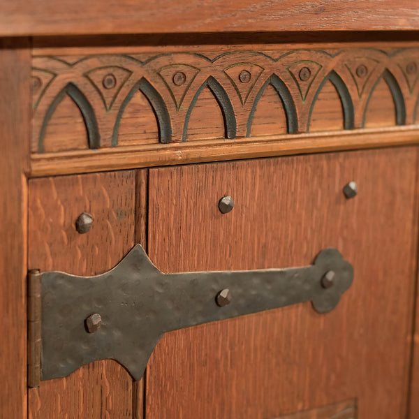 Mid-Century Arts & Crafts Oak Cabinet - London Fine Antiques