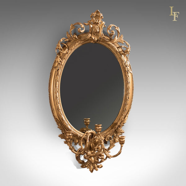 Antique Girandole Gilt Gesso Mirror, c.1800 - London Fine Antiques