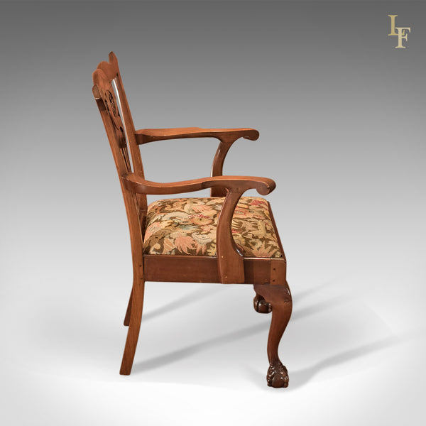 Antique Armchair, Victorian Chippendale Revival c.1880 - London Fine Antiques