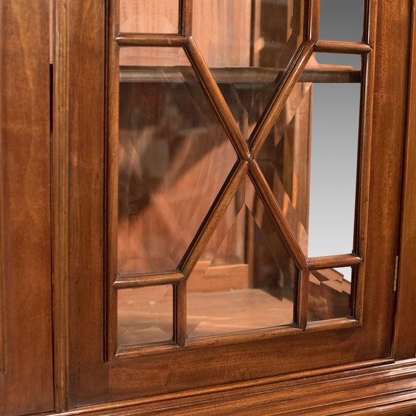Mid-Century Glazed Bookcase Cabinet, Georgian Taste - London Fine Antiques