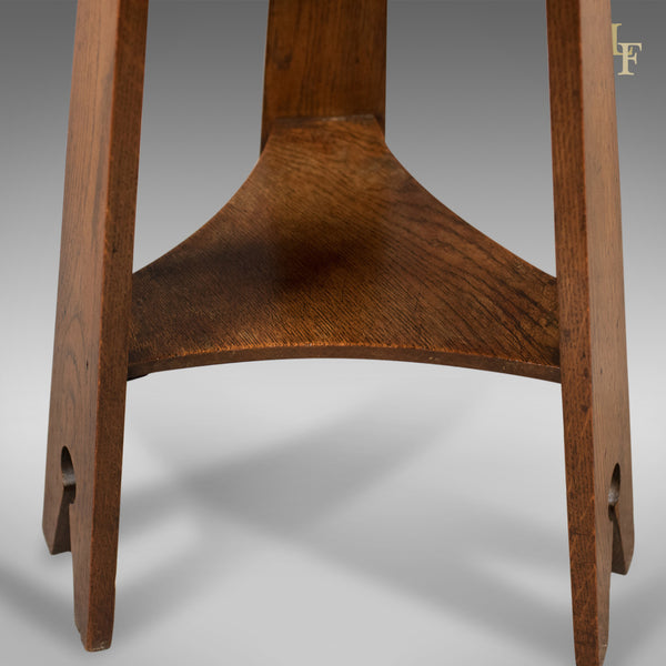 Arts & Crafts Side Table, Carved Oak, c.1890 - London Fine Antiques