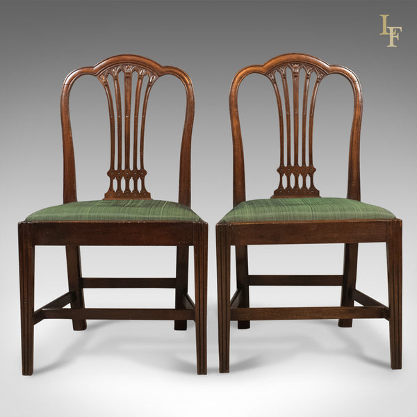 Pair of Antique Chairs, After Hepplewhite, Georgian c.1780 - London Fine Antiques