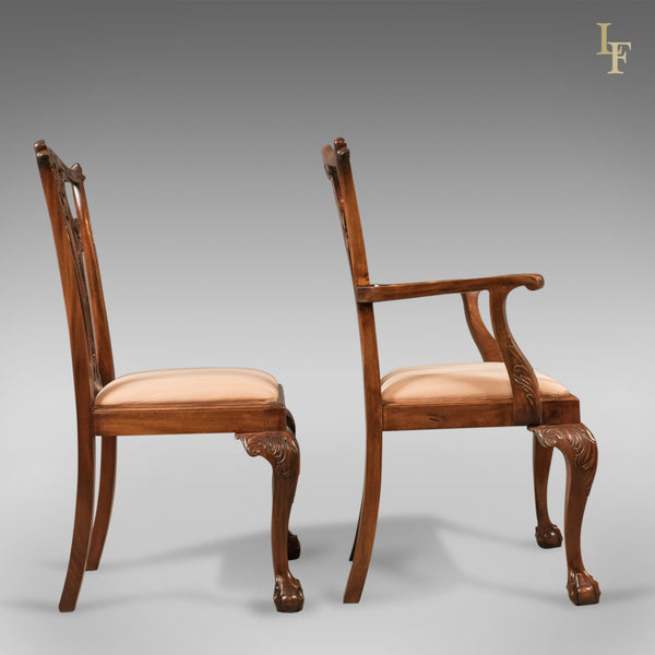 Set of 12 Dining Chairs, 20th Century Chippendale Revival - London Fine Antiques