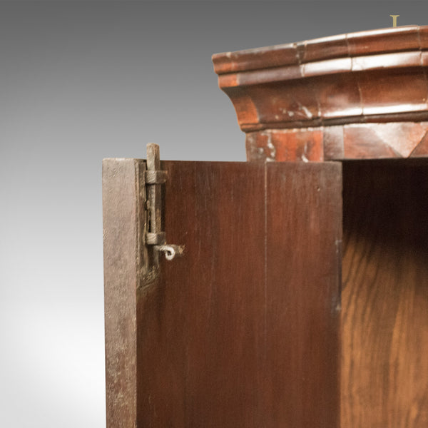 Bow Fronted Antique Corner Cabinet, Georgian c.1725 - London Fine Antiques