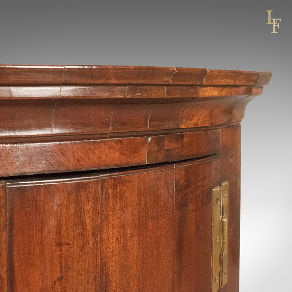 Bow Fronted Antique Corner Cabinet, Georgian c.1725 - London Fine Antiques
