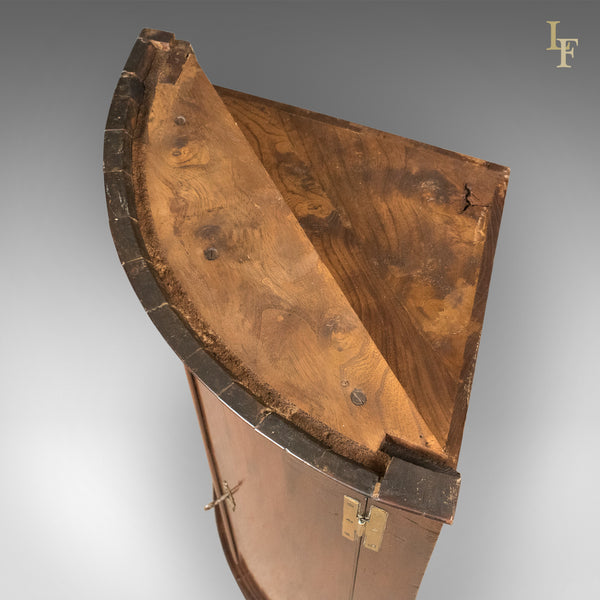 Bow Fronted Antique Corner Cabinet, Georgian c.1725 - London Fine Antiques