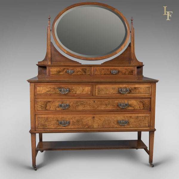 Antique Dressing Table, Edwardian Vanity Chest of Drawers, English, c.1910 - London Fine Antiques