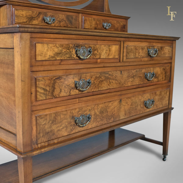 Antique Dressing Table, Edwardian Vanity Chest of Drawers, English, c.1910 - London Fine Antiques