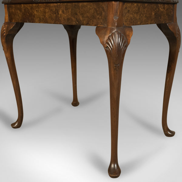 Antique Side Table, Burr Walnut English Edwardian c.1910 - London Fine Antiques