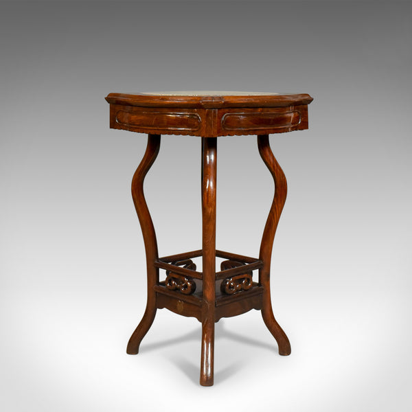 Chinese Antique Side Table, Rosewood And Marble, British Empire Exhibition 1924 - London Fine Antiques