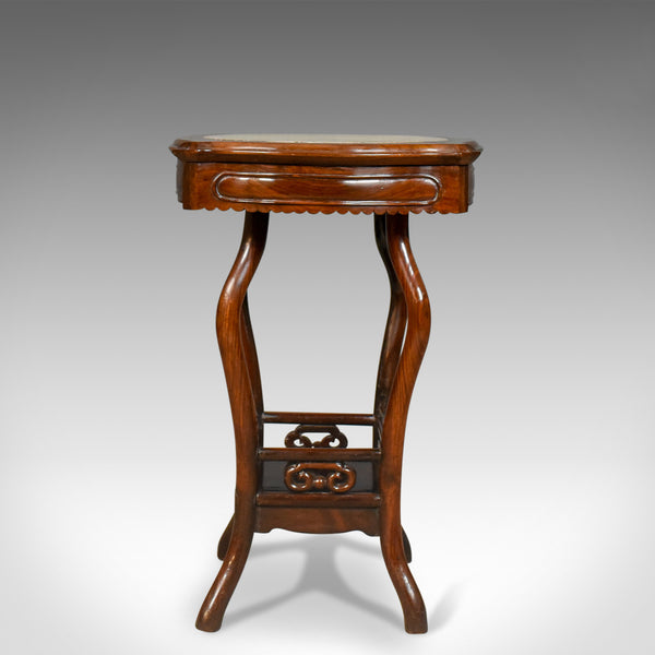 Chinese Antique Side Table, Rosewood And Marble, British Empire Exhibition 1924 - London Fine Antiques