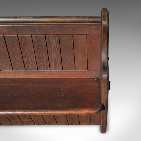 Large 10 foot Antique Pew, English, Pitch Pine, Bench, Seat, 7-8, Victorian - London Fine Antiques